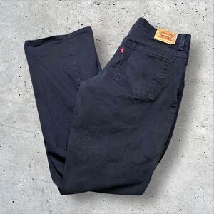 Levi’s 550 Relaxed Boot Cut Women’s Jeans Black Size 16L Stretch Mid Rise